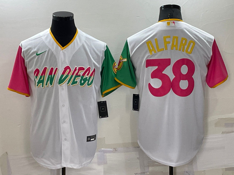 Jorge Alfaro San Diego Padres white City Connect jersey