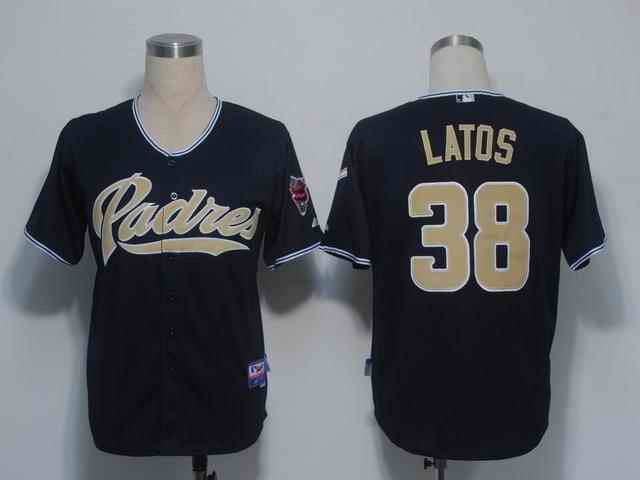 Latos San Diego Padres blue jersey