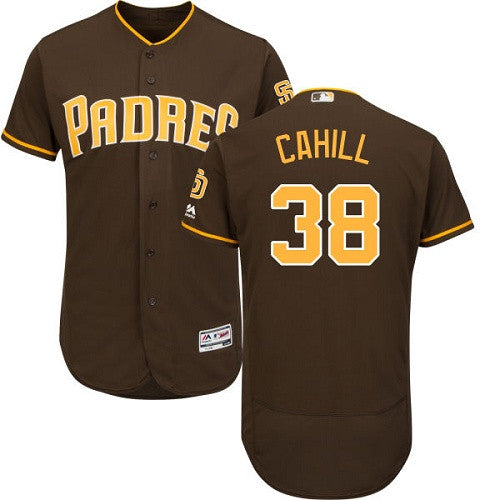 Trevor Cahill San Diego Padres brown jersey