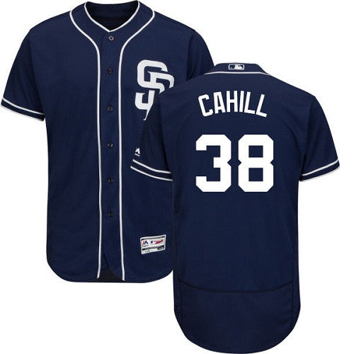 Trevor Cahill San Diego Padres navy jersey