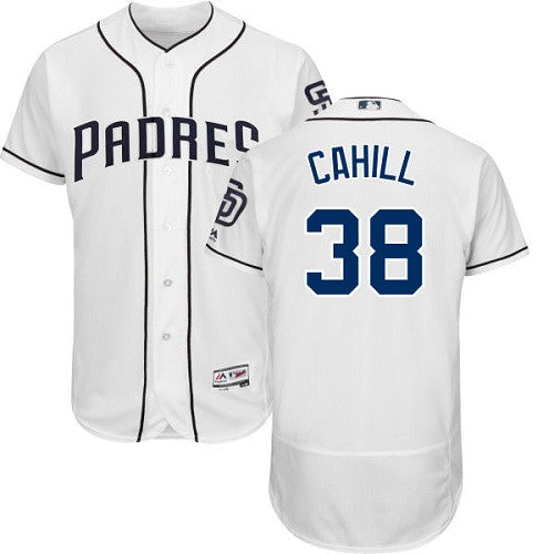 Trevor Cahill San Diego Padres white jersey