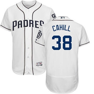 Trevor Cahill San Diego Padres white jersey