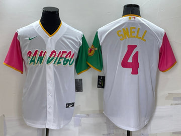 Blake Snell San Diego Padres white City Connect jersey