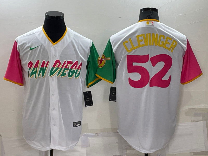 Mike Clevinger San Diego Padres white City Connect jersey