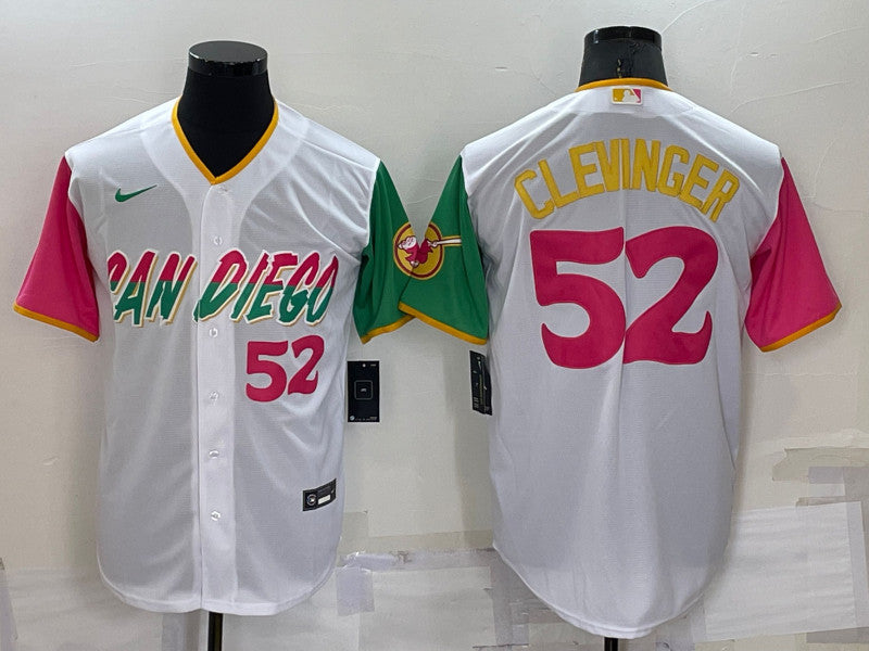 Mike Clevinger San Diego Padres white City Connect jersey