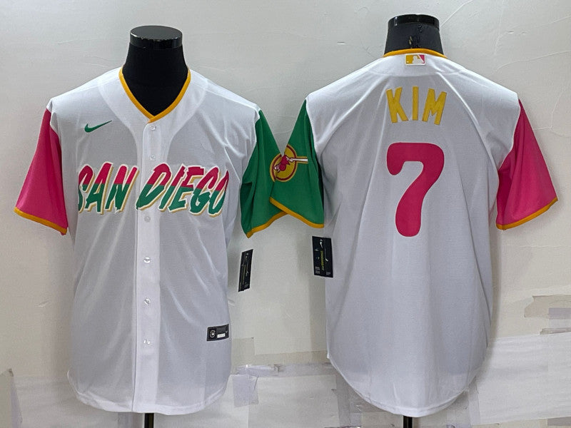 Ha Seong Kim San Diego Padres white City Connect jersey