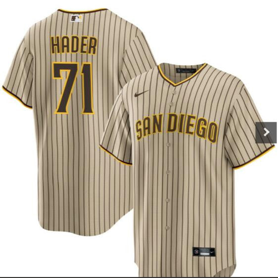 Josh Hader San Diego Padres brown jersey