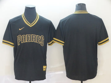 Blank Black San Diego Padres gold Legend jersey