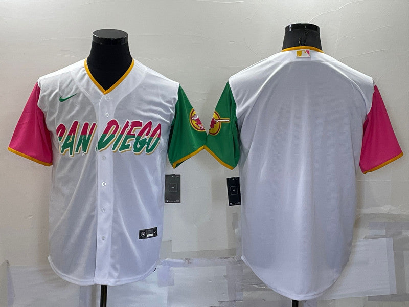 Custom San Diego Padres white City Connect jersey