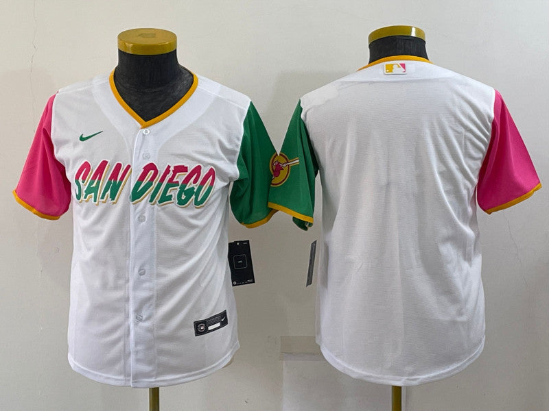 Custom San Diego Padres white City Connect jersey