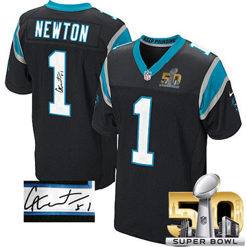 Cam Newton Carolina Panthers black Elite jersey