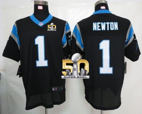 Cam Newton Carolina Panthers black Elite jersey