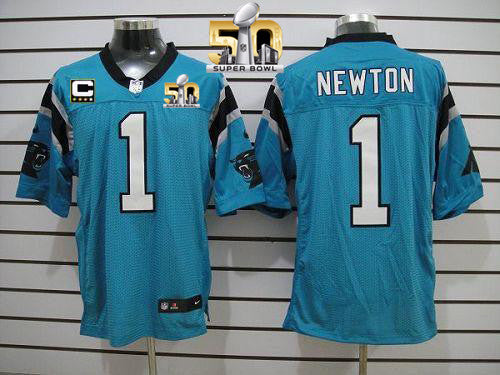 Cam Newton Carolina Panthers blue Elite jersey