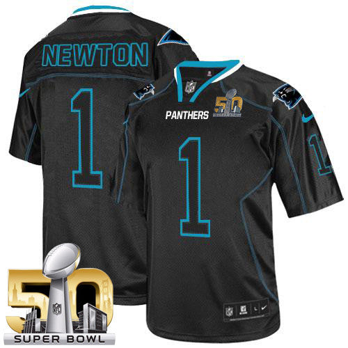 Cam Newton Carolina Panthers black Elite jersey