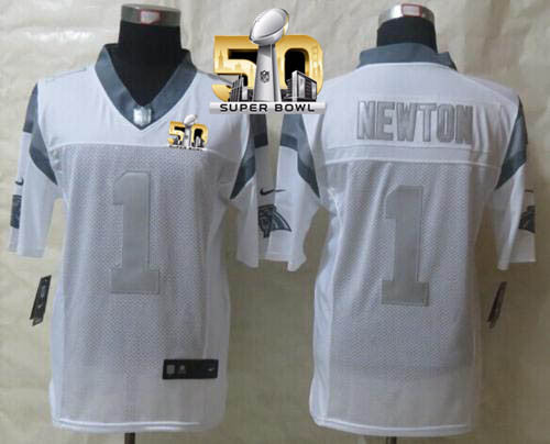 Cam Newton Carolina Panthers white Limited jersey