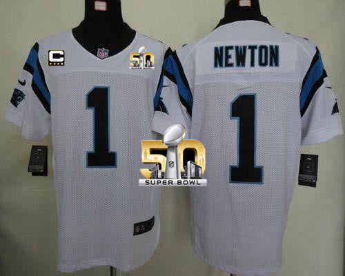 Cam Newton Carolina Panthers white Elite jersey