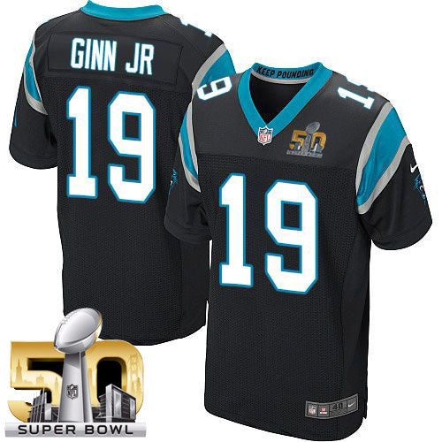 Ted Ginn Jr Carolina Panthers black Elite jersey