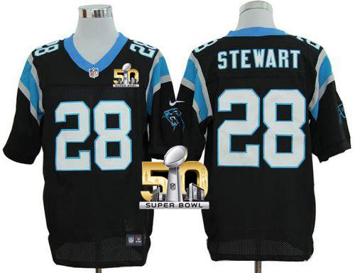 Jonathan Stewart Carolina Panthers black Elite jersey