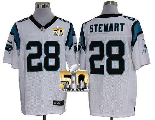 Jonathan Stewart Carolina Panthers white Elite jersey