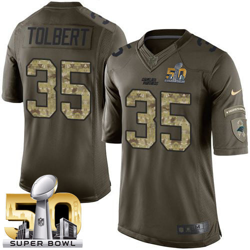 Mike Tolbert Carolina Panthers green Salute To Service jersey