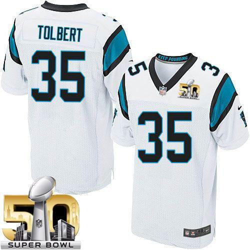 Mike Tolbert Carolina Panthers white Elite jersey