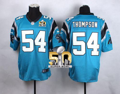 Shaq Thompson Carolina Panthers blue Elite jersey
