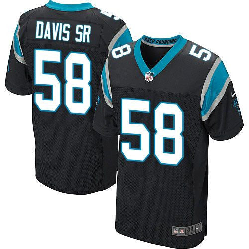 Thomas Davis Sr Carolina Panthers black Elite jersey