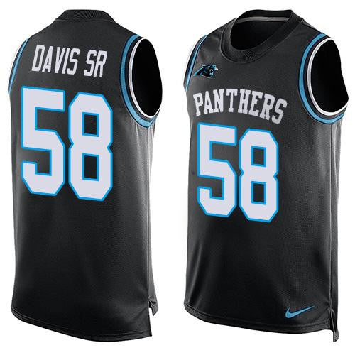 Thomas Davis Sr Carolina Panthers black Limited jersey