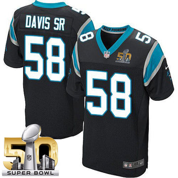 Thomas Davis Sr Carolina Panthers black Elite jersey