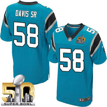 Thomas Davis Sr Carolina Panthers blue Elite jersey