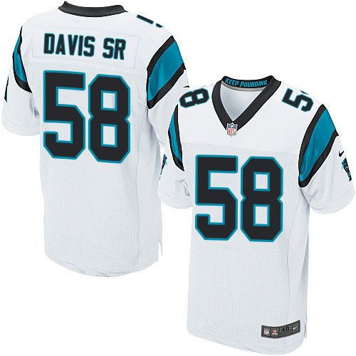 Thomas Davis Sr Carolina Panthers white Elite jersey