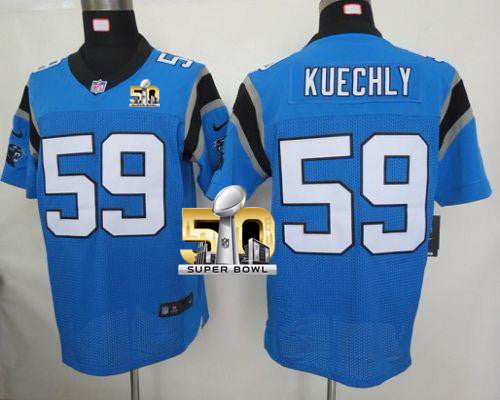 Luke Kuechly Carolina Panthers blue Elite jersey