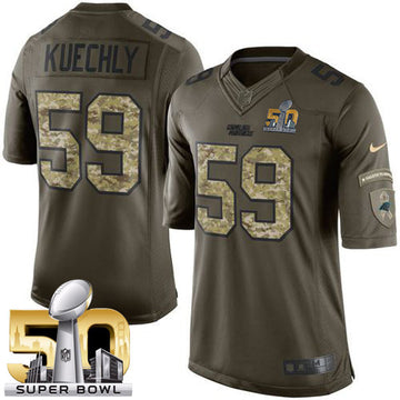 Luke Kuechly Carolina Panthers green Salute To Service jersey