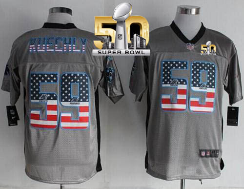 Luke Kuechly Carolina Panthers grey Elite jersey