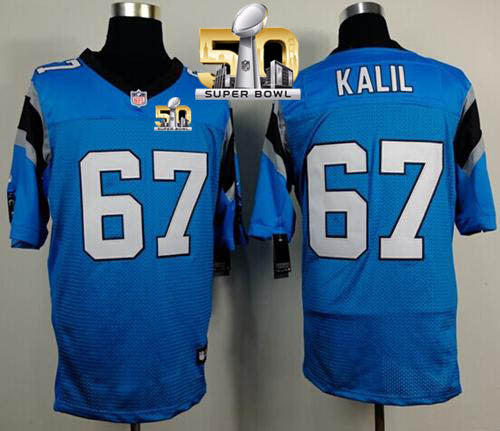 Ryan Kalil Carolina Panthers blue Elite jersey