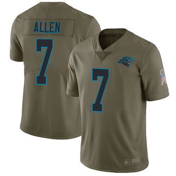 Kyle Allen Carolina Panthers olive Salute To Service jersey