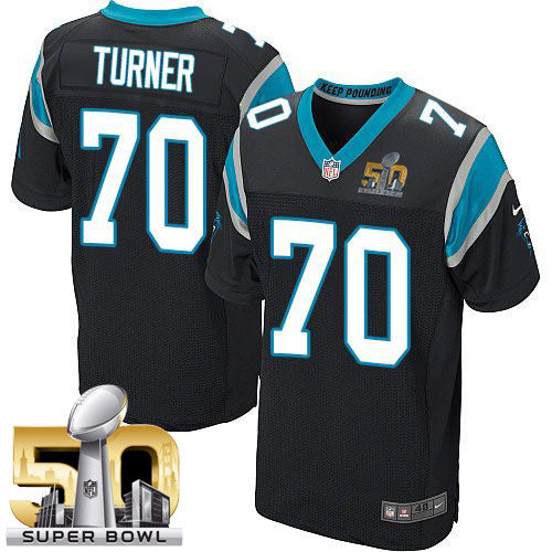 Trai Turner Carolina Panthers black Elite jersey
