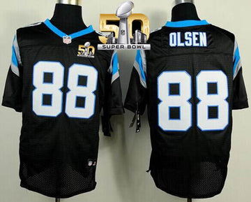 Greg Olsen Carolina Panthers black Elite jersey