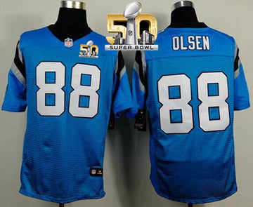 Greg Olsen Carolina Panthers blue Elite jersey