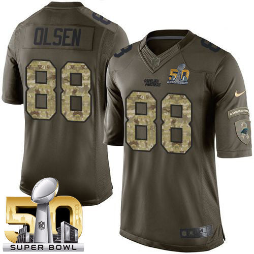 Greg Olsen Carolina Panthers green Salute To Service jersey