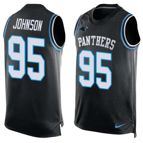Charles Johnson Carolina Panthers black Limited jersey