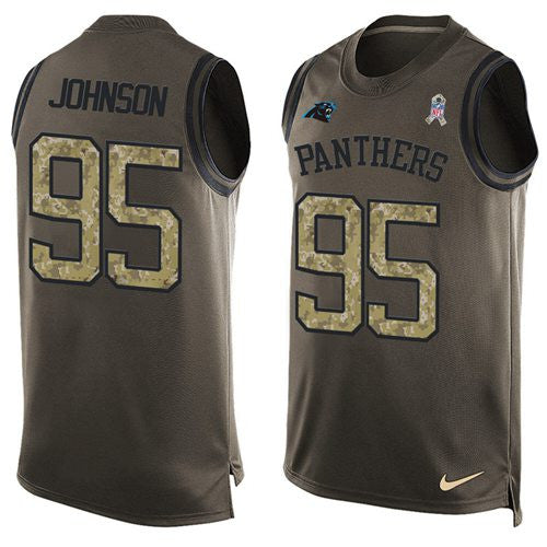 Charles Johnson Carolina Panthers green Salute To Service jersey