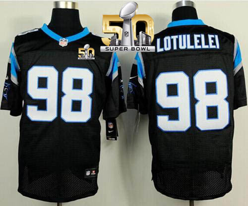Star Lotulelei Carolina Panthers black Elite jersey