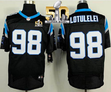 Star Lotulelei Carolina Panthers black Elite jersey