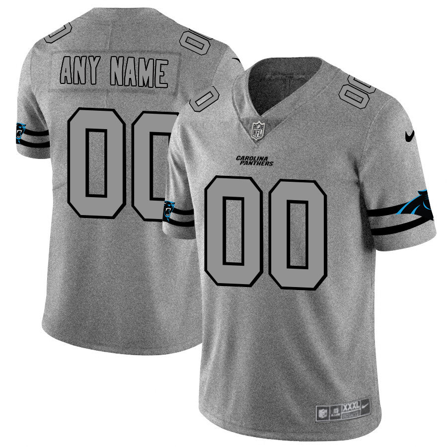Custom Carolina Panthers gray Vapor jersey