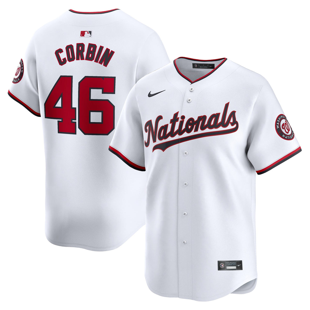 Patrick Corbin Washington Nationals white Limited jersey