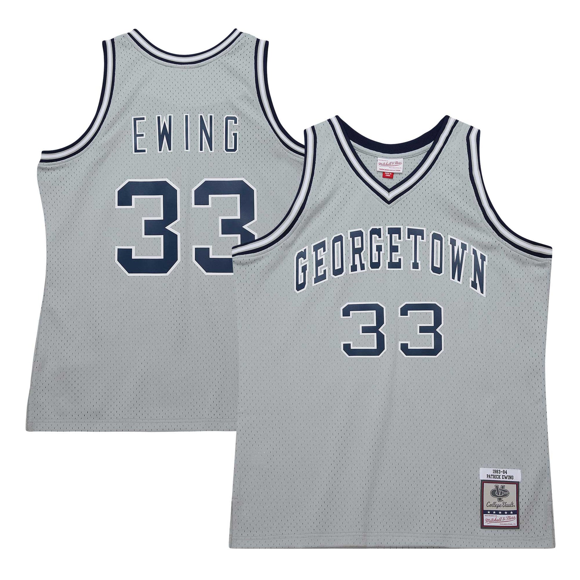 Patrick Ewing Georgetown Hoyas gray jersey