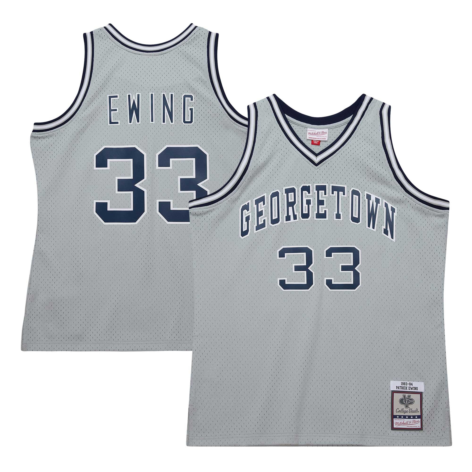 Patrick Ewing Georgetown Hoyas gray jersey