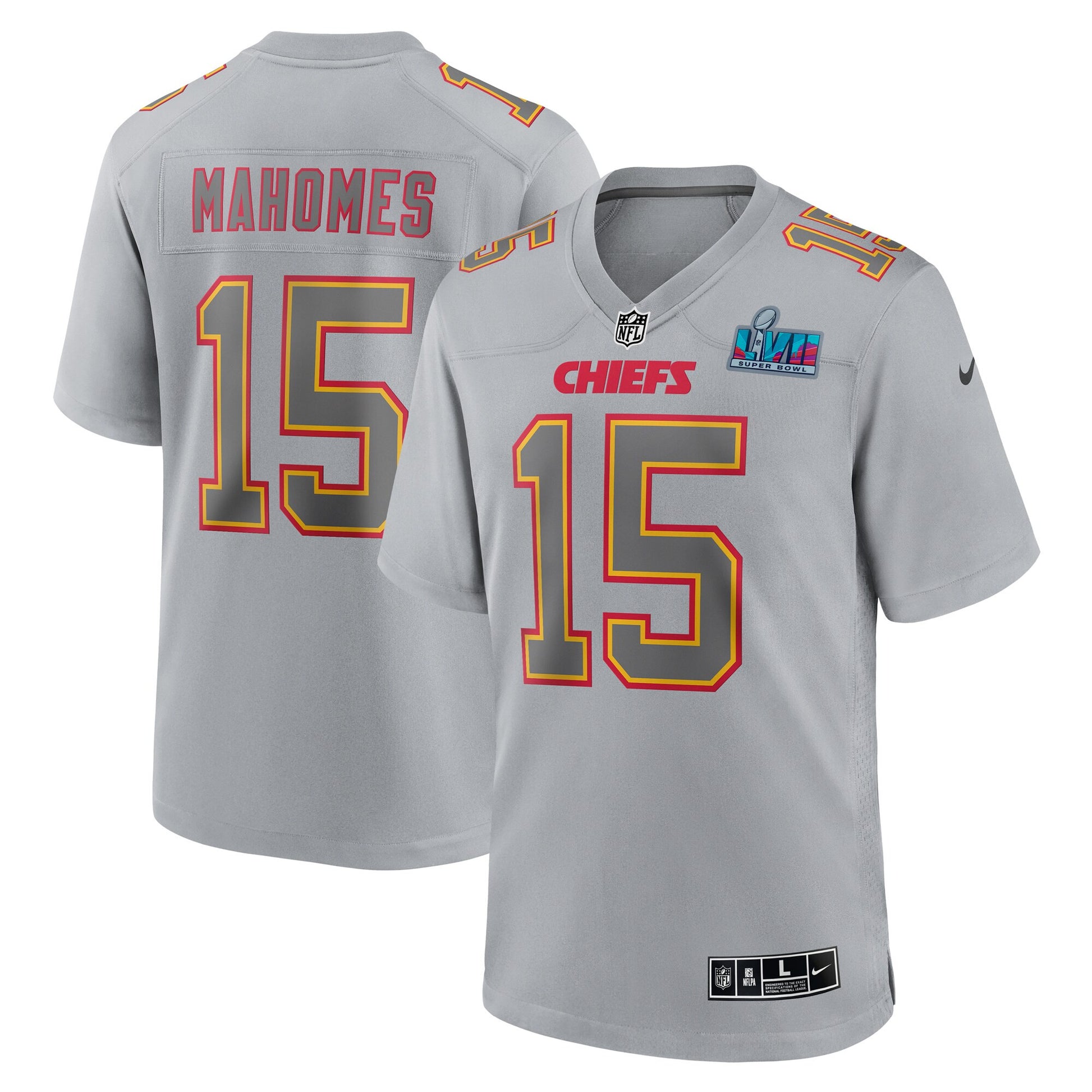 Patrick Mahomes Super Bowl Lvii Kansas City Chiefs gray Fashion jersey