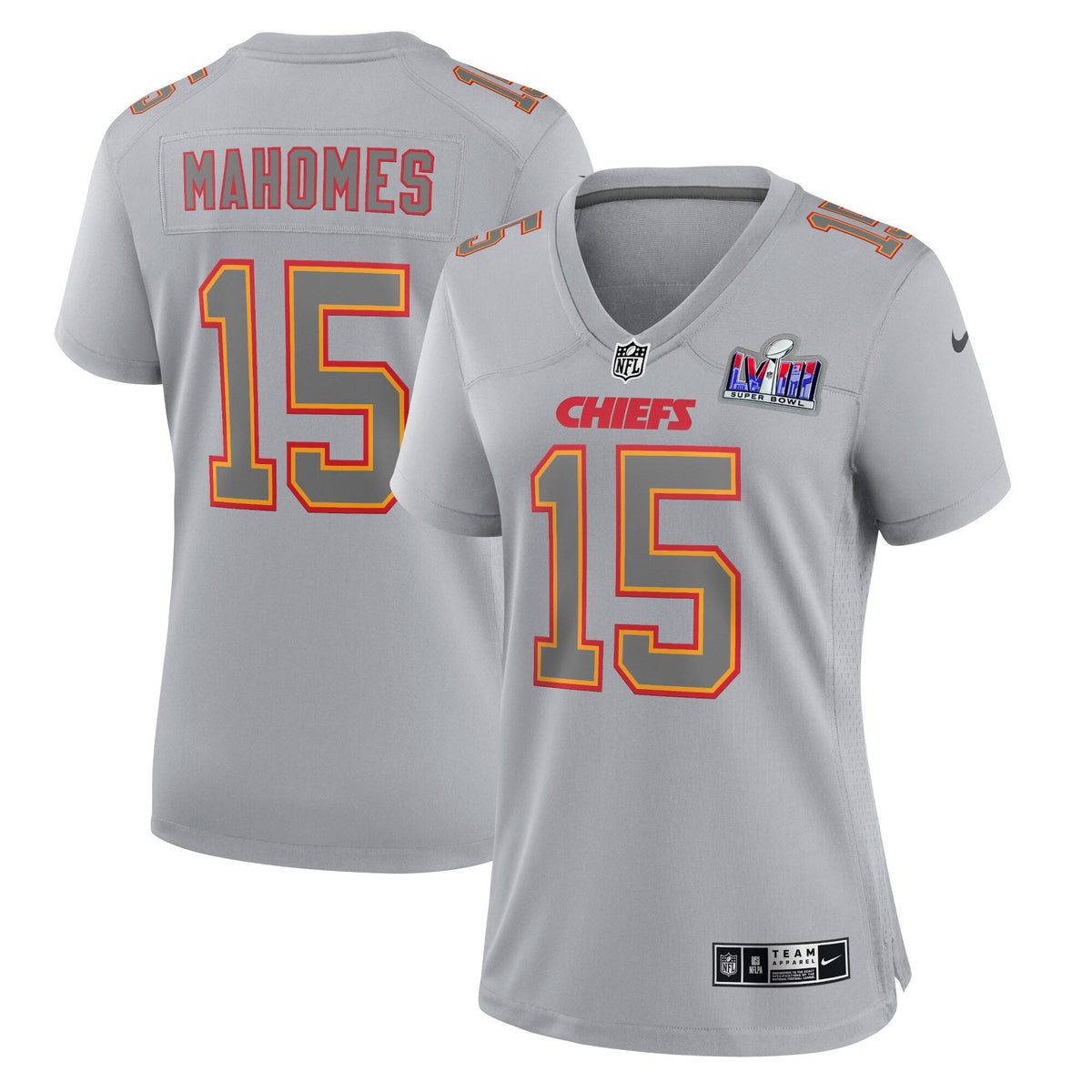 Patrick Mahomes Super Bowl Lviii Atmosphere Kansas City Chiefs gray Fashion jersey